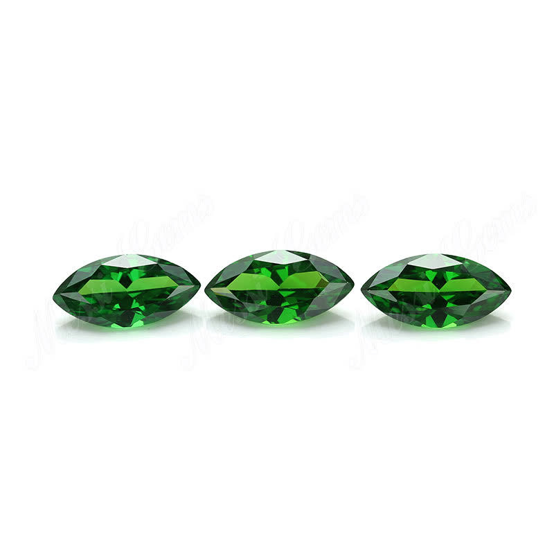 Synthetic green cz stone marquise shape 7x14mm loose cubic zirconia