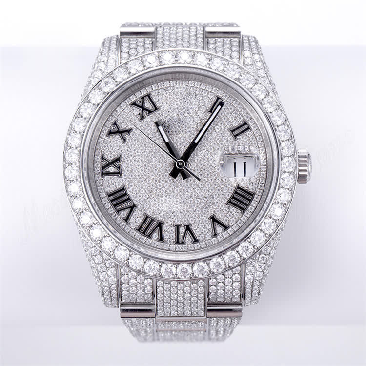 Men Luxury Hand Set Iced Out Diamond Vvs Moissanite Watch - Buy moissanite watches for sale, vvs moissanite diamond watch, moissanite watchdimo d watch Product on Wuzhou Messi Gems Co.,LTD