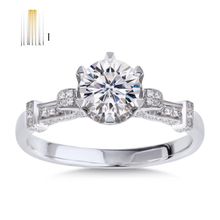 14K Engagement Wedding Ring IGI solitaire rings for women