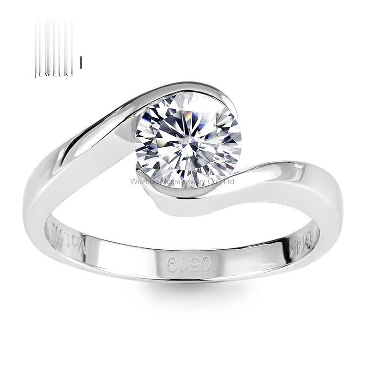 Engagement moissanite rings 18k gold 2ct moissanite rings for girls - Buy Moissanite Rings, moissanite wedding gold ring, 2 carat custom gold ring Product on Wuzhou Messi Gems Co.,LTD