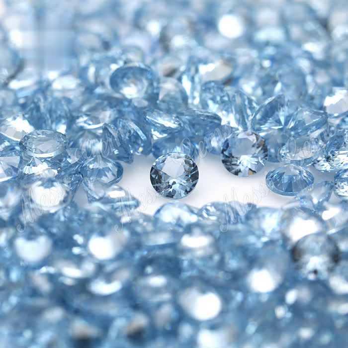 Round 5.0 MM Sky Blue Color # 106 Synthetic Spinel