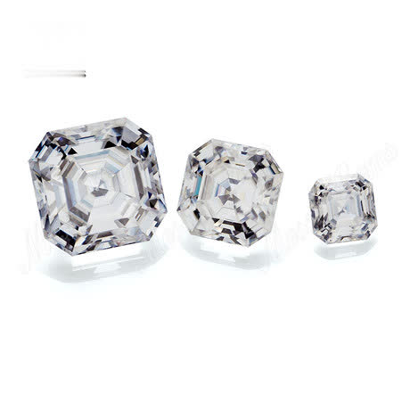 Color play or fire Loose gemstone DEFWhite Asscher cut Moissanite Heat