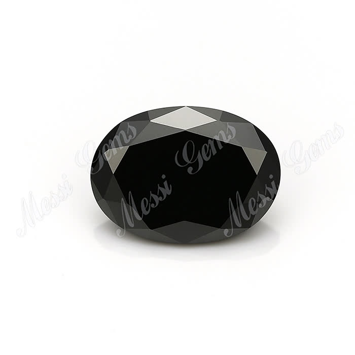 7*9 oval shape high quality loose gemstone black cubic zirconia