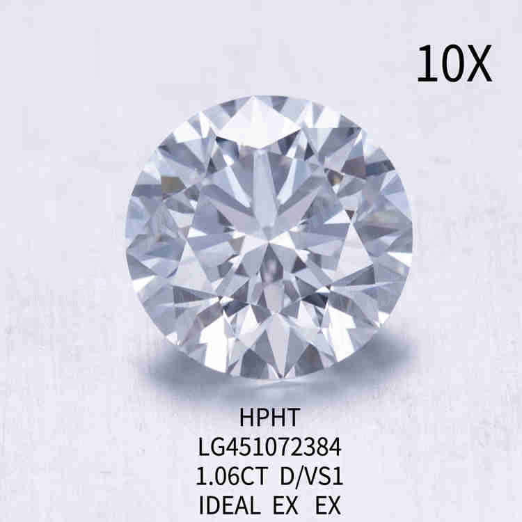 1.06ct D man made diamond VS RD loose lab grown diamond HPHT - Buy 1.06ct man made diamonds, 1.06ct lab grown diamond, 1ct lab grown diamond Product on Wuzhou Messi Gems Co.,LTD