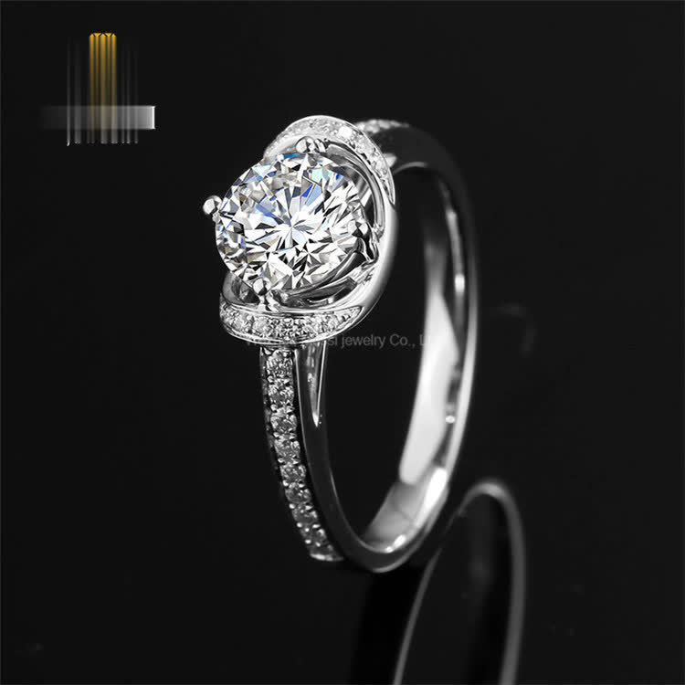 1 carat 4 prongs white gold moissanite gold ring for women - Buy 1 carat gold ring for women, Moissanite Wedding Rings, moissanite wedding gold ring Product on Wuzhou Messi Gems Co.,LTD