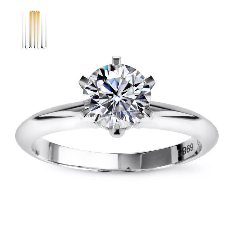wedding 1.2/1.5 ct moissanite rings 18k gold ring for women - Buy moissanite rings, moissanite wedding gold ring, 1 carat gold ring custom for girl Product on Wuzhou Messi Gems Co.,LTD
