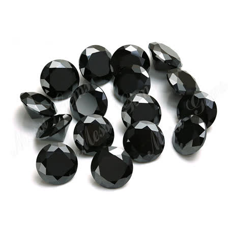 Loose small size 1-3mm round brilliant cut black diamond moissanite price