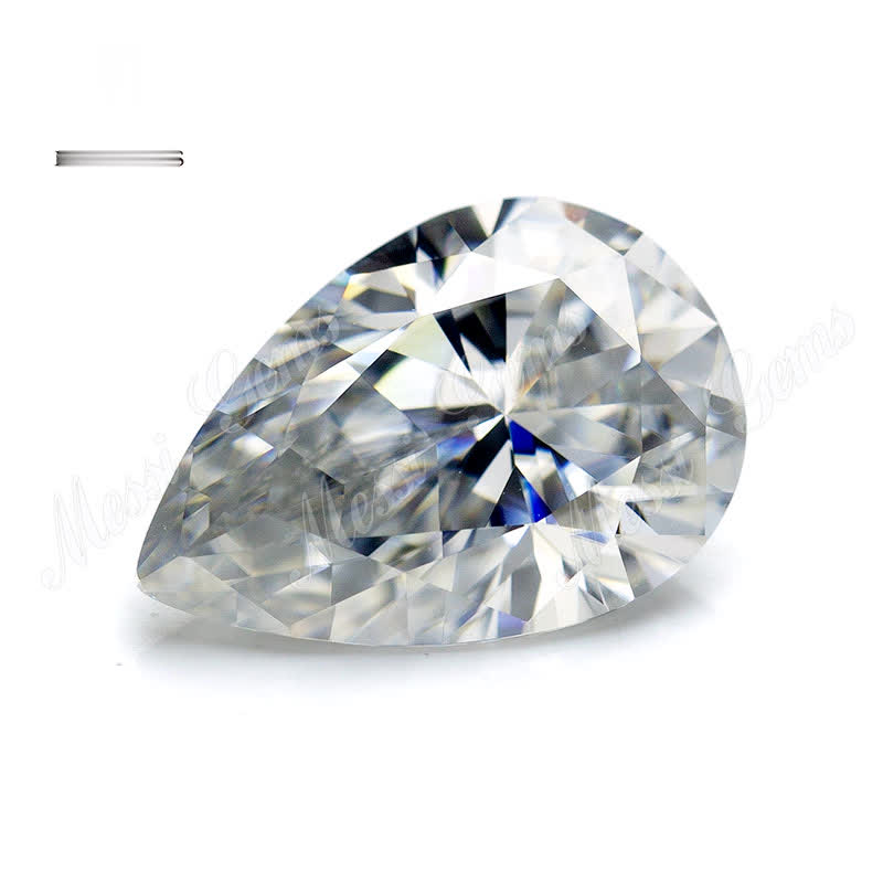 Large size 9x13mm pear cut DEF white moissanite stone loose moissanite price