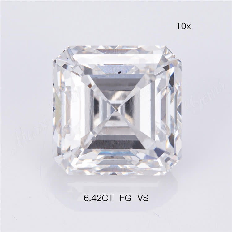 6.42ct FG VS princess cut biggest lab grown diamond fast shipping