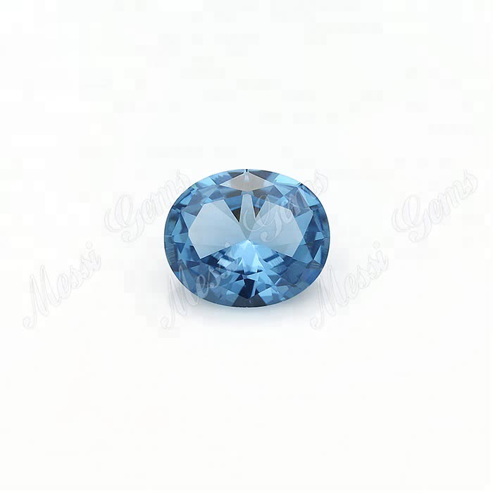 Wholesale Price Oval 6x8mm Synthetic 106# Blue Spinel Stone