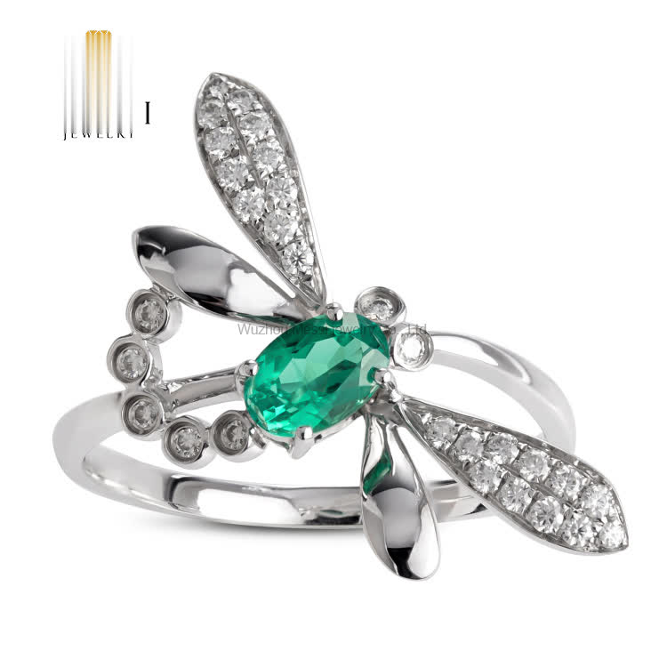 14k 18k real gold jewelry fashion emerald ring for women - Buy emerald white gold jewelry, High Quality Emerald Rings, 14k 18k emerald rings Product on Wuzhou Messi Gems Co.,LTD