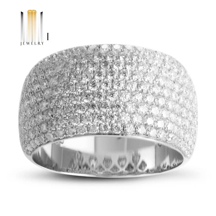 1.86ct 18k white gold moissanite fashon gold rings for women - Buy 1ct gold ring for women, 1.86ct custom gold ring, Moissanite Wedding Rings Product on Wuzhou Messi Gems Co.,LTD