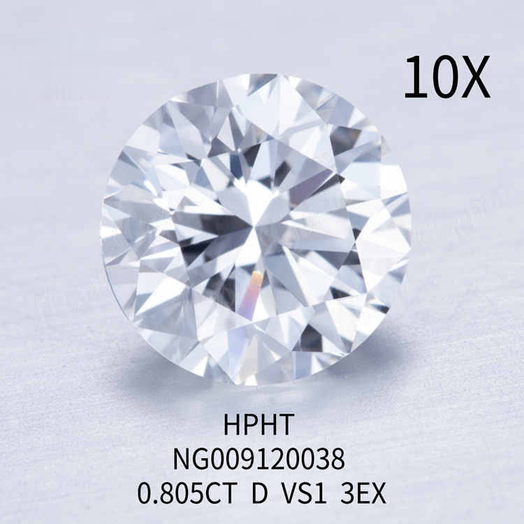 0.805CT D VS1 white round lab diamond 3EX diamond on sale