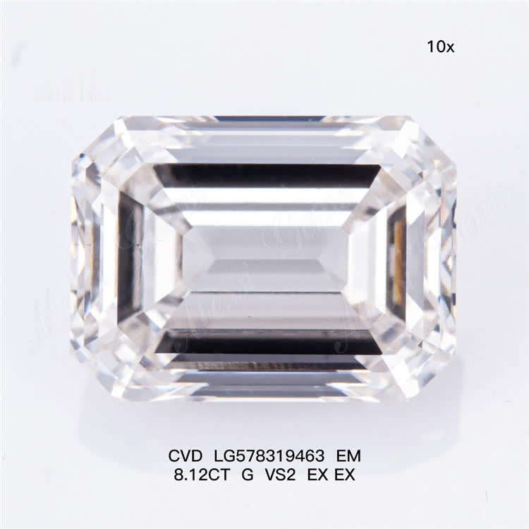 8.12CT G VS2 EX EX lab grown gemstones EM loose CVD