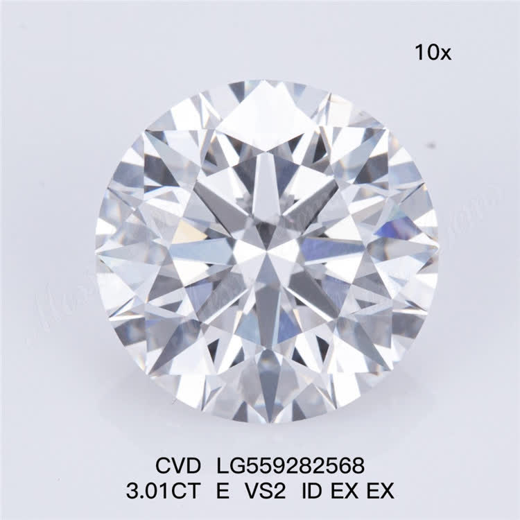 3.01CT E VS2 ID EX EX 3 carat lab diamond price CVD