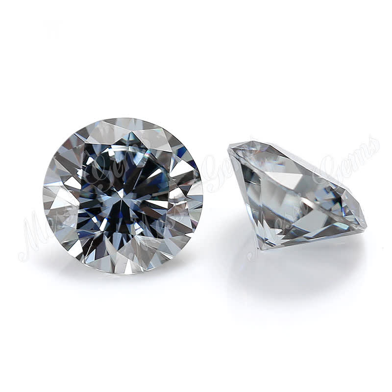 wholesale stock price 8mm 2 carats loose grey moissanite