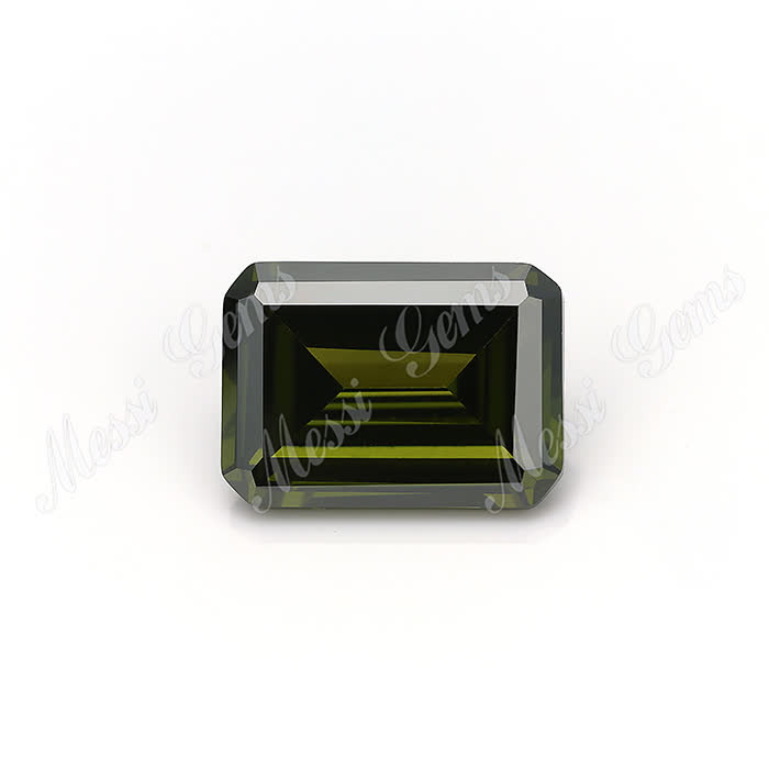 loose deep olive 18*13 green gemstone wholesale cubic gems