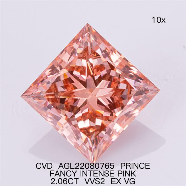 2.06ct Wholesale Lab Diamonds Pink VVS2 EX VG PRINCE FANCY INTENSE PINK CVD