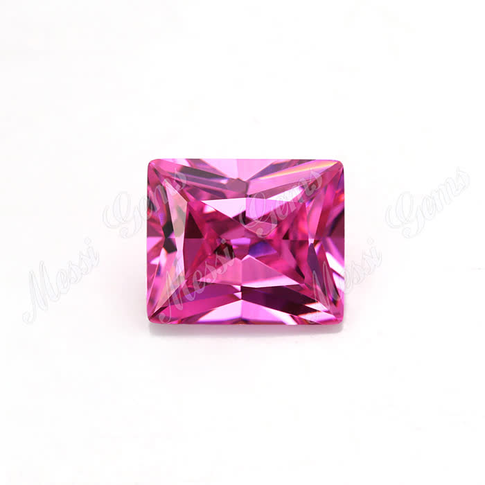 Factory Price Big Size 10*12mm Pink Cubic Zirconia Loose Stone
