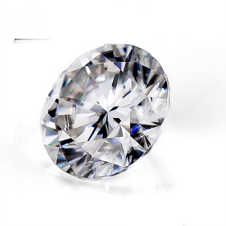 4 carat 10mm Round DEF synthetic loose white moissanite solitaire