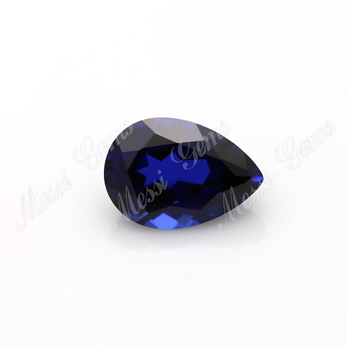 synthetic spinel price per carat pear shape 7x10mm blue spinel rough