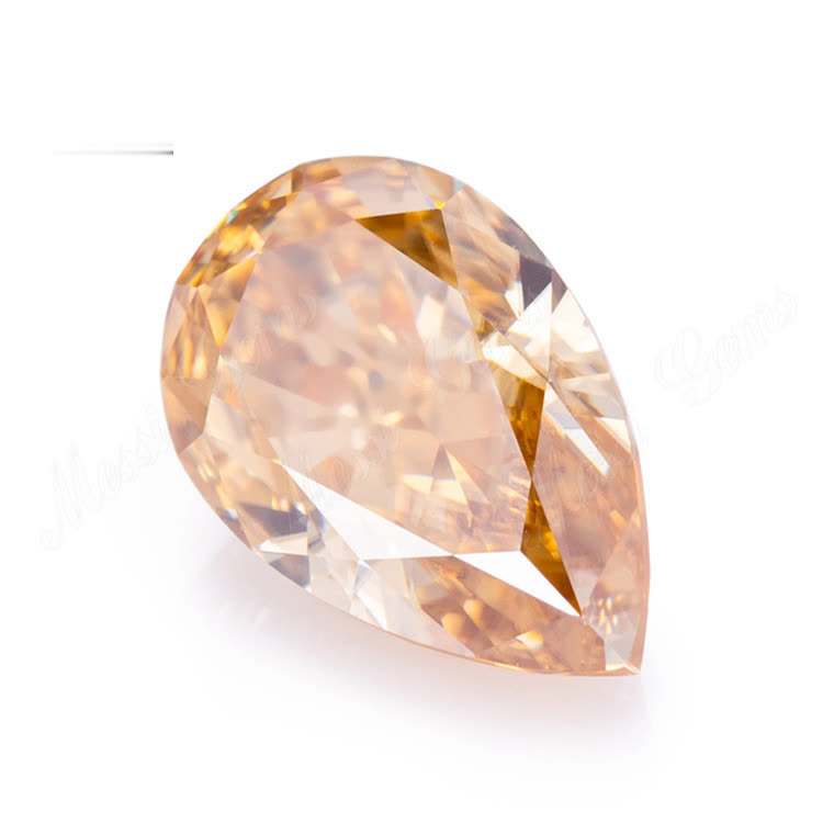 Pear Cut 1.5mm To 16mm champagne Colored loose Moissanite - Buy champagne loose Moissanite, Pear Moissanite, Moissanite champagne Product on Wuzhou Messi Gems Co.,LTD
