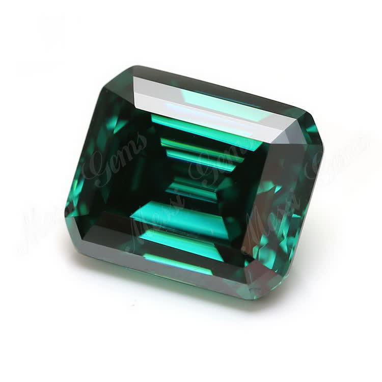Loose price Octagon Emerald cut Green Lab created Moissanite