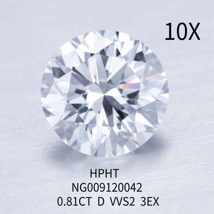 0.81CT D white round VVS2 3EX lab grown diamond - Buy 0.81CT white round lab grown diamond vvs, 1 carat loose lab diamond, 1 carat lab created diamond Product on Wuzhou Messi Gems Co.,LTD