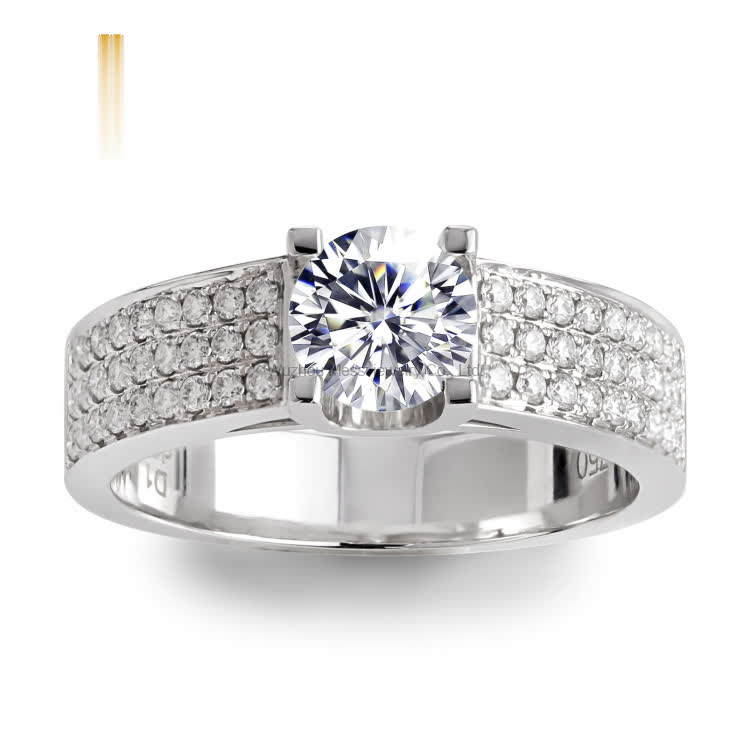 1 ct 18K gold men wedding fashion ring Moissanite ring for men - Buy gold ring for men, 1 carat gold jewelry, 1 carat real gold jewelry Product on Wuzhou Messi Gems Co.,LTD