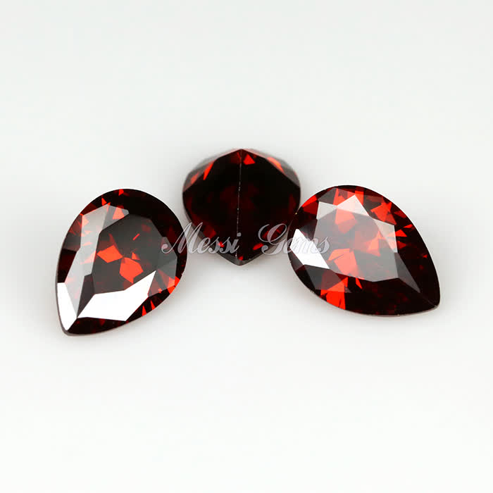 China Wholesale Cheap Price Pear Orange CZ Beads Gemstone