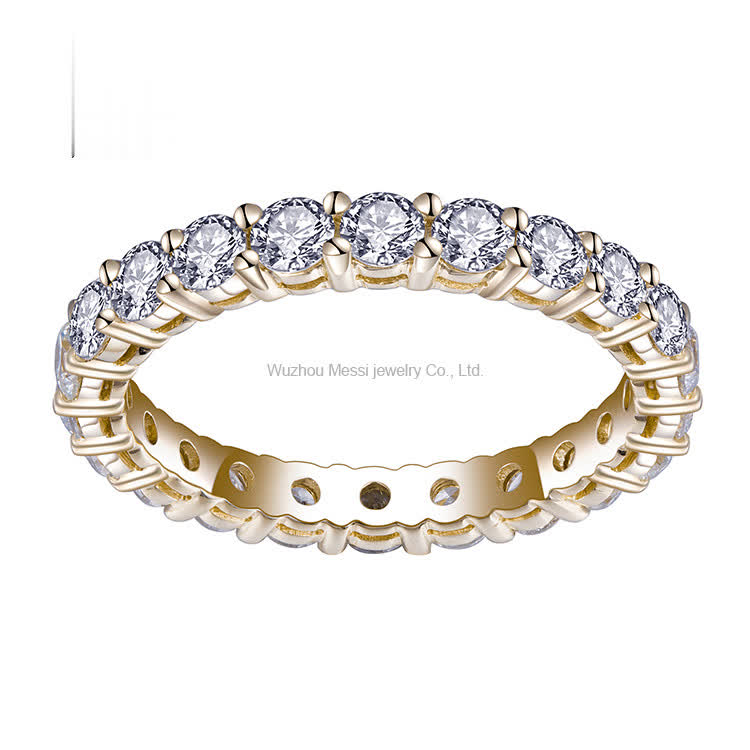 18k 14k 10K Eternity Band Lab Diamond Eternity Band Ring - Buy diamond ring gemstones, diamond ring rose gold, lab diamond ring cleaning Product on Wuzhou Messi Gems Co.,LTD