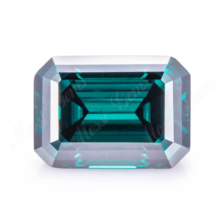 Wholesale Loose Stone Factory Emerald Cut Teal Colour Loose Moisanite - Buy Teal loose moisanite, moissanite stones for sale, loose moissanite gemstones Product on Wuzhou Messi Gems Co.,LTD