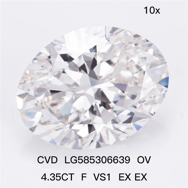 4.35CT F VS1 EX EX OV largest cvd diamond CVD