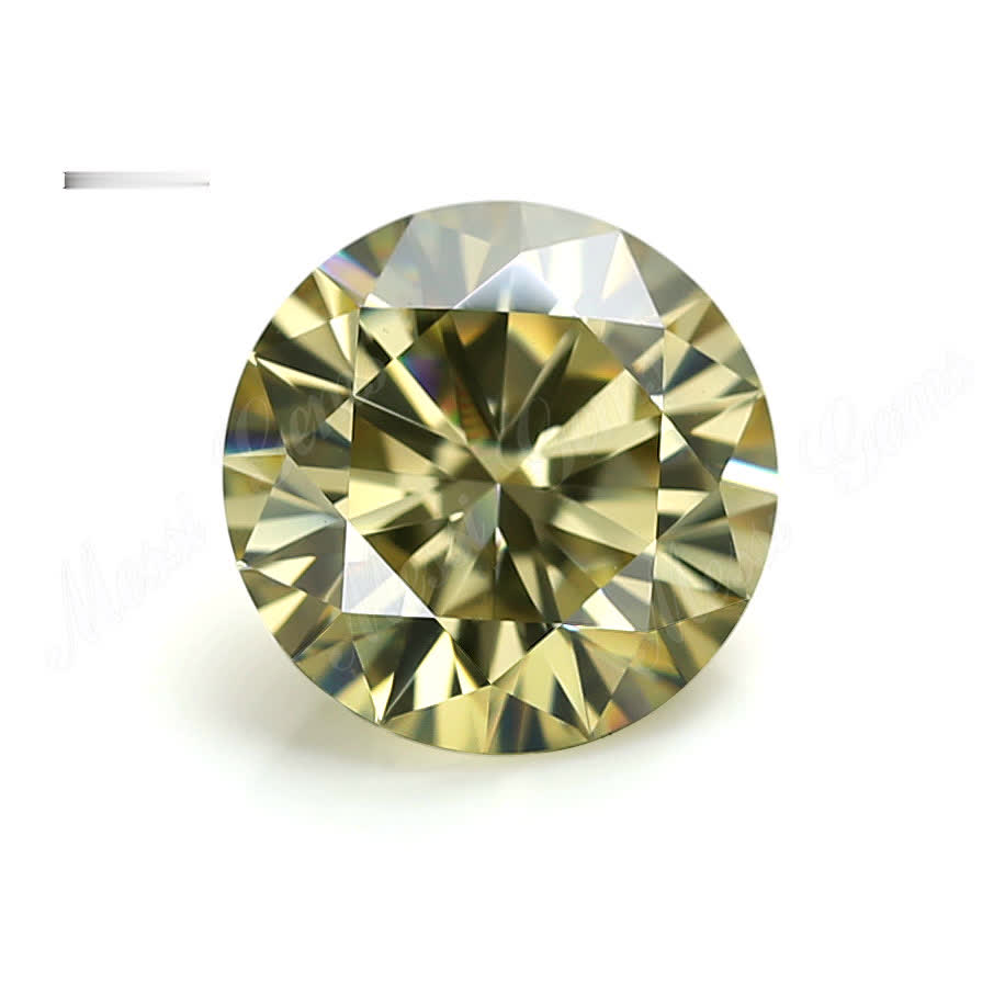 Factory price wholesale 5mm brilliant yellow gemstone moissanite for ring