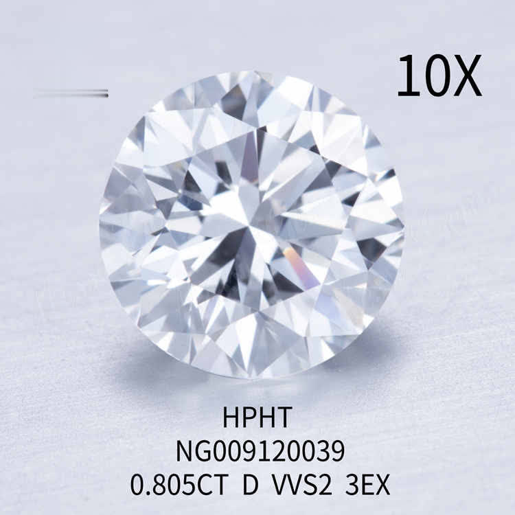 0.805CT D VVS2 white round lab grown diamond 3EX - Buy 0.805CT white lab created diamond, 1 carat white loose lab diamond, 1 carat white lab created diamond Product on Wuzhou Messi Gems Co.,LTD
