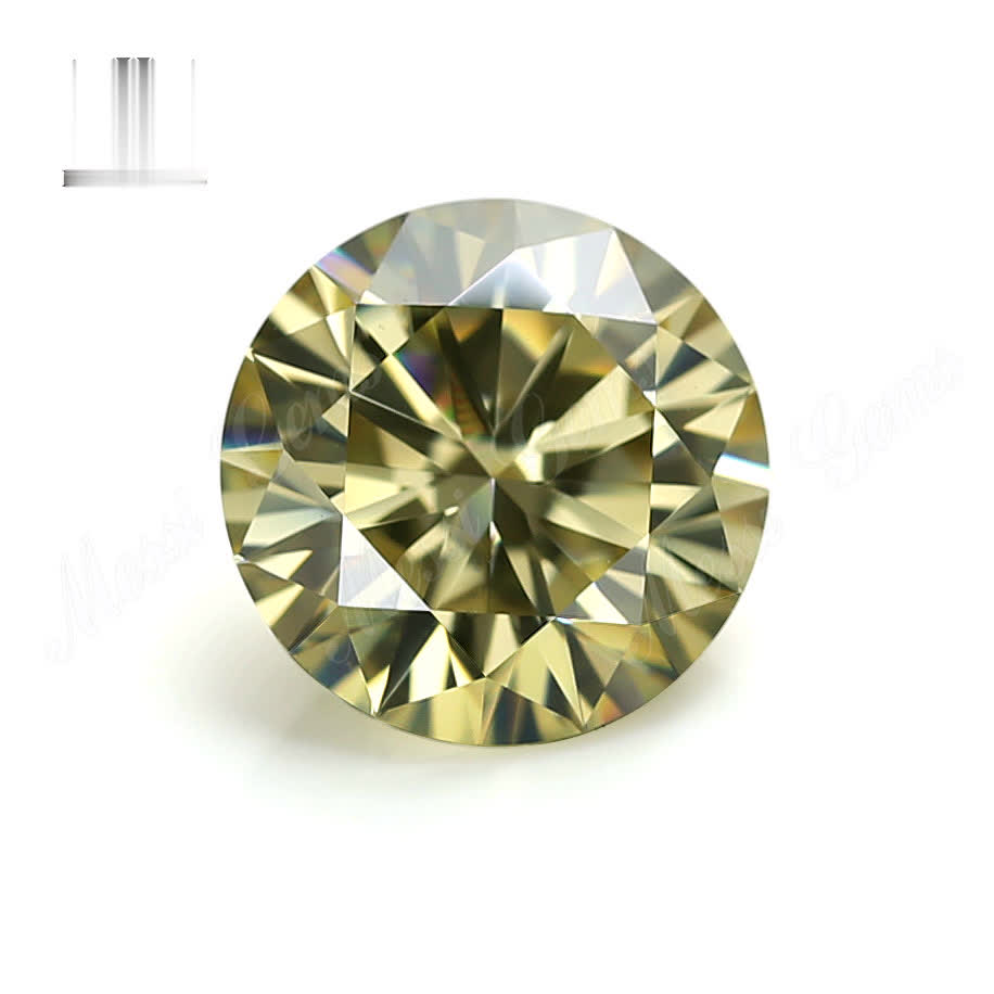 Wholesale synthetic diamonds brilliant cut yellow moissanite loose