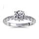 18k real gold luxury 2ct diamond ring Custom design women